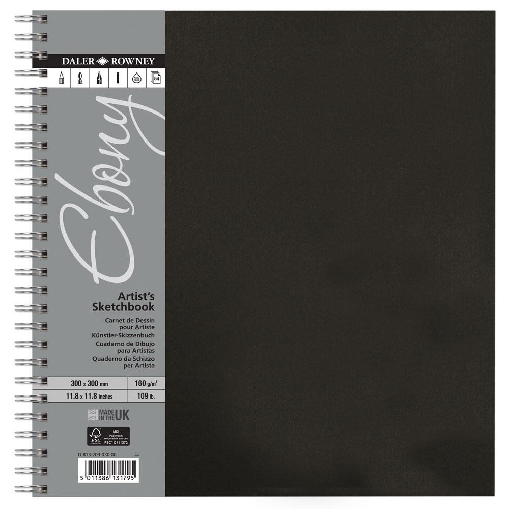 Daler Rowney Ebony Square Spiralbound Sketchbook